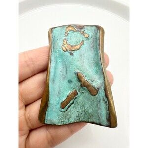 Vintage artisan Ral Rolf brutalist pendant